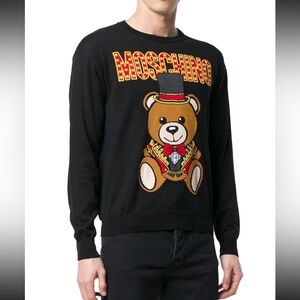 MOSCHINO COUTURE Top Hat Bear Logo Sweater